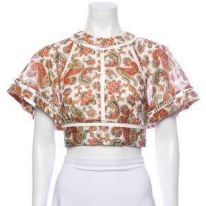 Zimmermann Paisley Crop Top, size 1